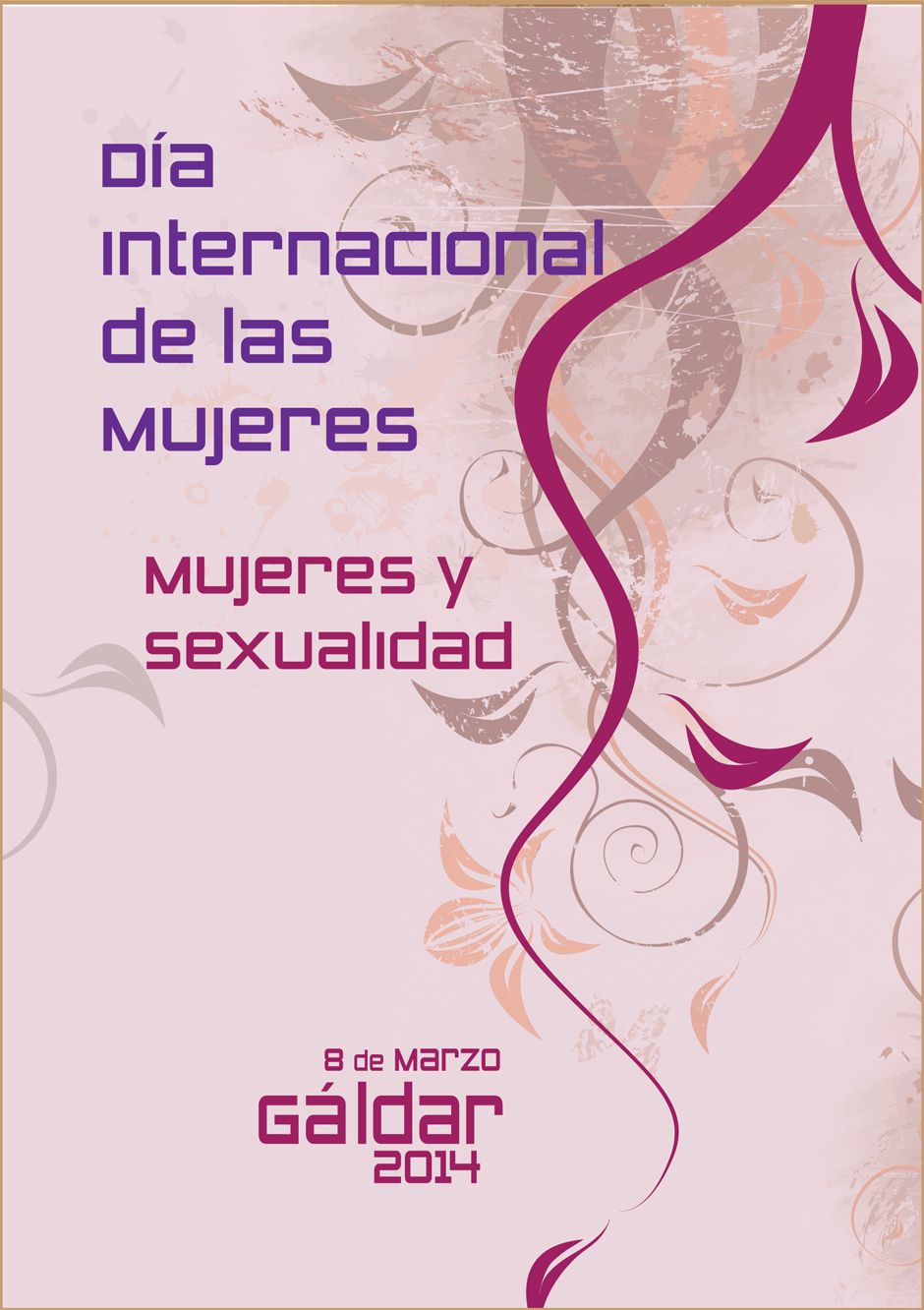 Cartel del Día Internacional de las Mujeres en Gáldar 2014.