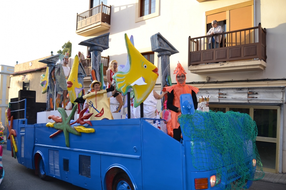 Carroza principal del Carnaval de Gáldar en su edición 2014.