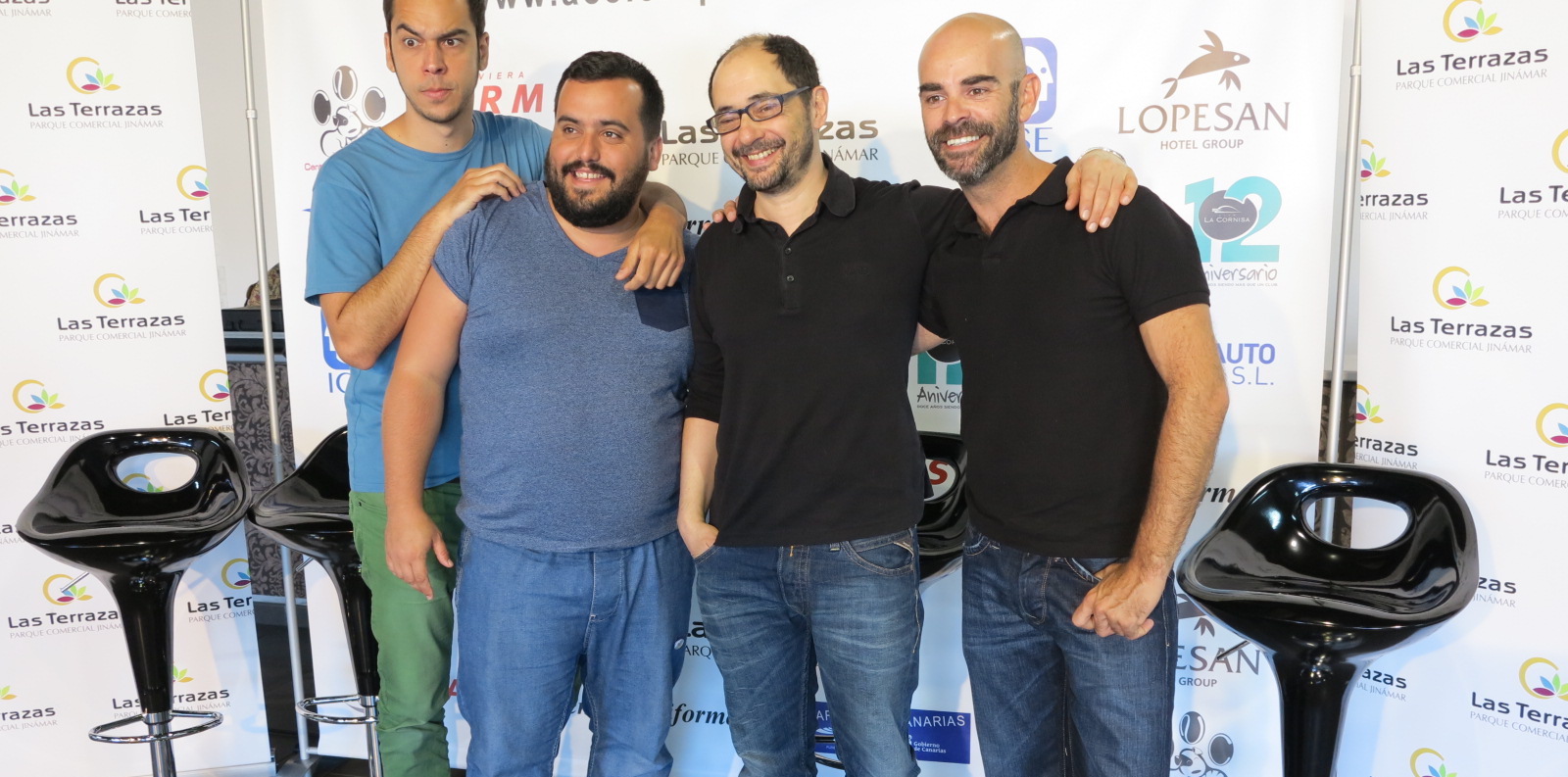 Los cuatro actores de El Trámite, Gómez, Perez, Sánchez y Ruano.